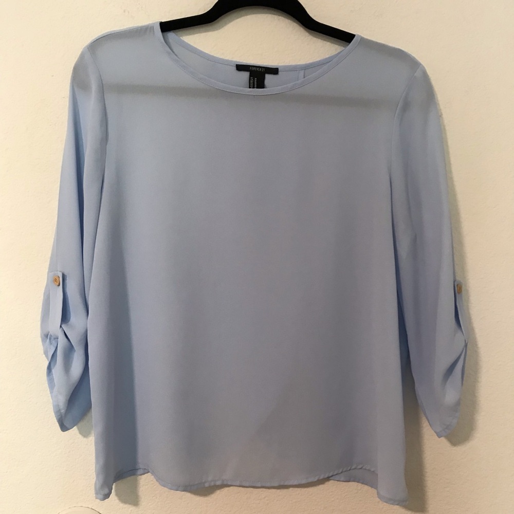 Light Blue Women's Blouse by Forever 21
